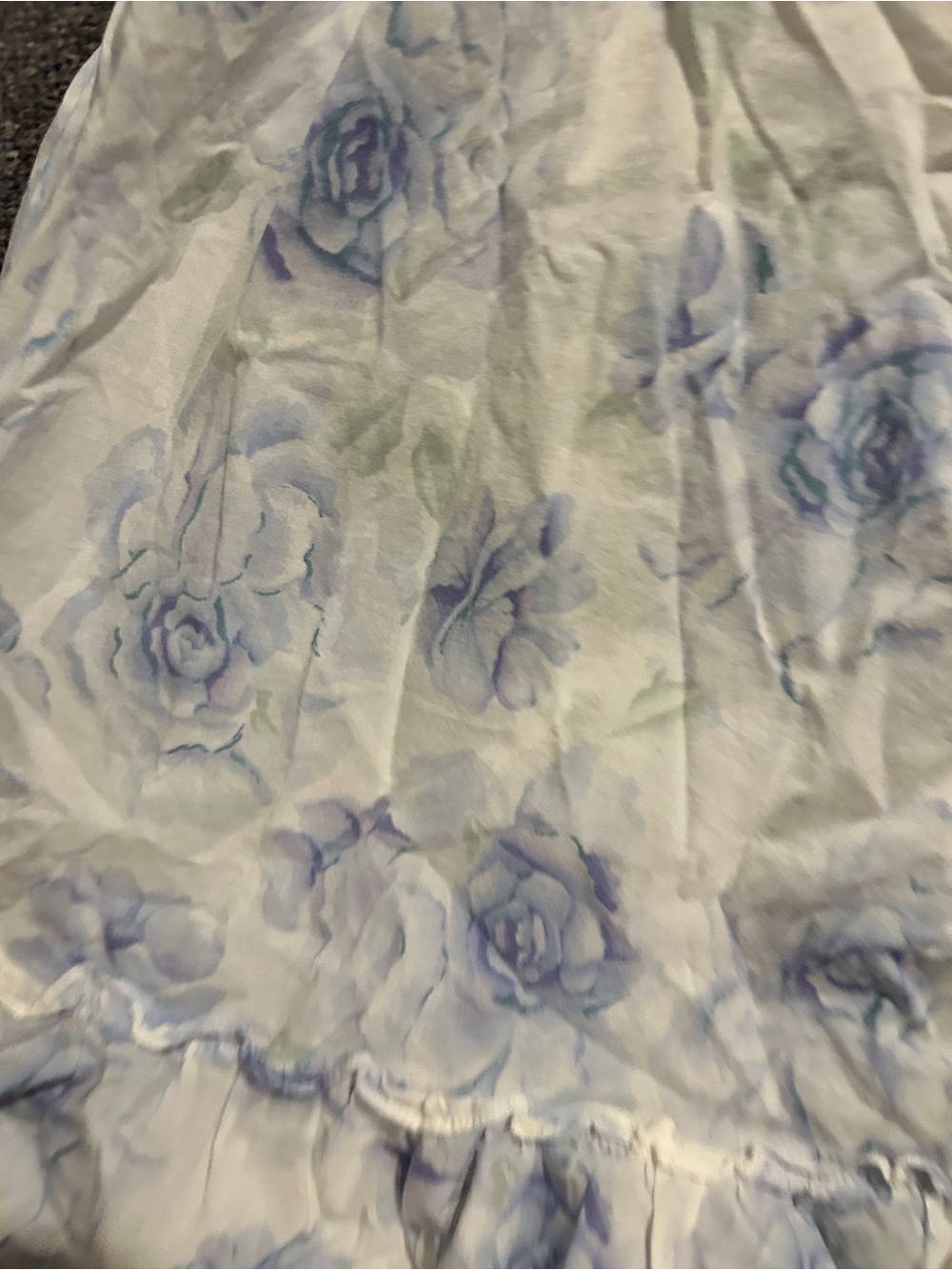 Eileen West Blue Floral - Lightweight Sleeveless night gown - Picture 5 of 6